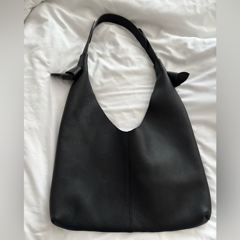 LEPLI French Designer Tie Knot Shoulder Leather Bag Black BNWT